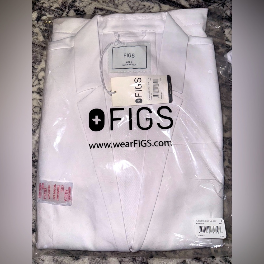 Figs women’s Small White Lab Coat BNWT